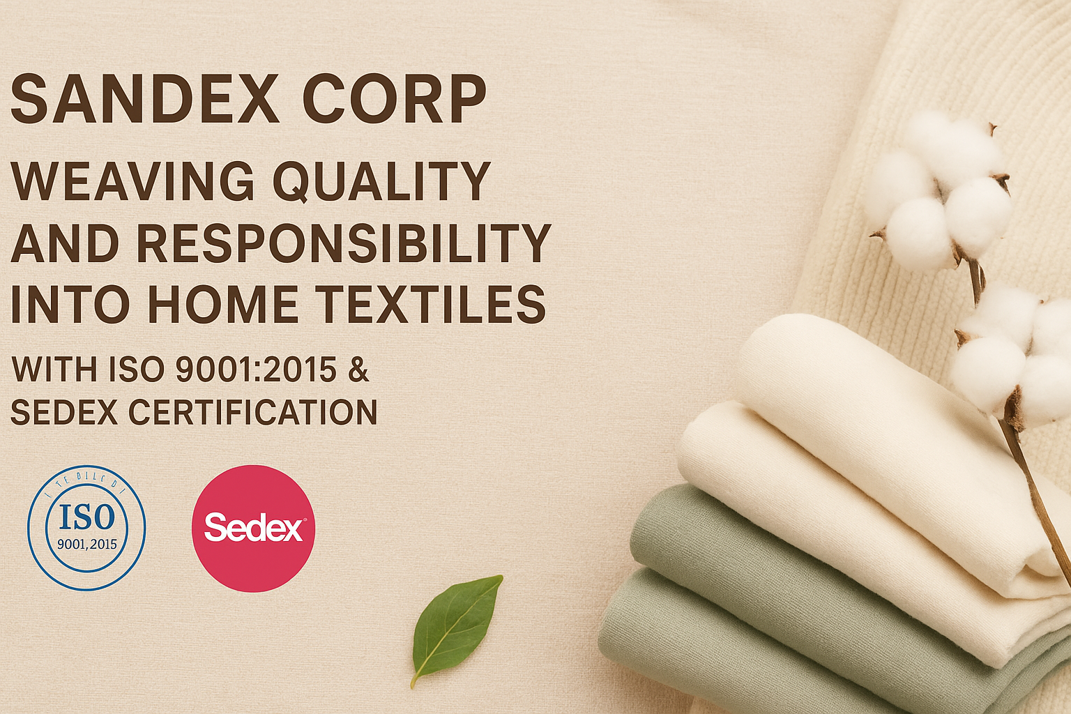 Weaving Quality & Responsibility in Home Textiles | ISO 9001:2015 & Sedex Certified
